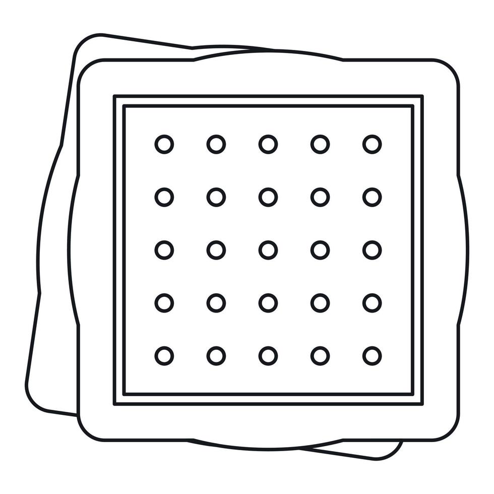 icono de galleta, estilo de esquema vector