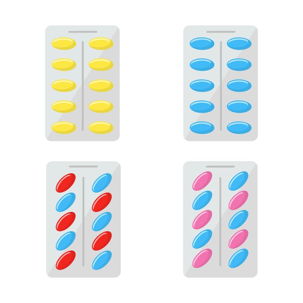 Pill flat icon isolated on white background. Vector illustration