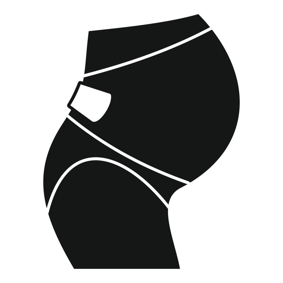 vector simple de icono de vendaje de mujer embarazada. accidente de lesiones