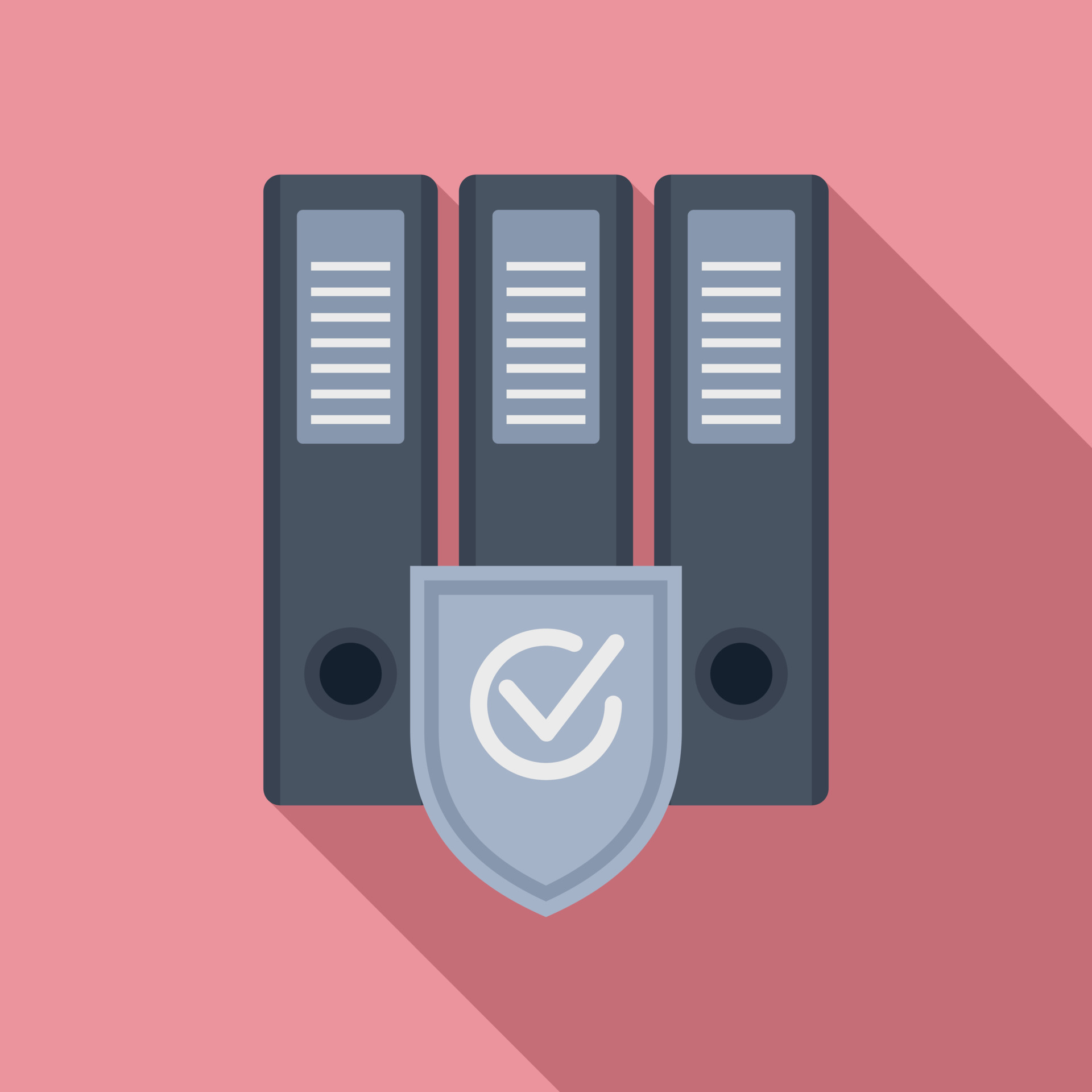 Safety folders icon flat vector. File folder 14989485 Vector Art at