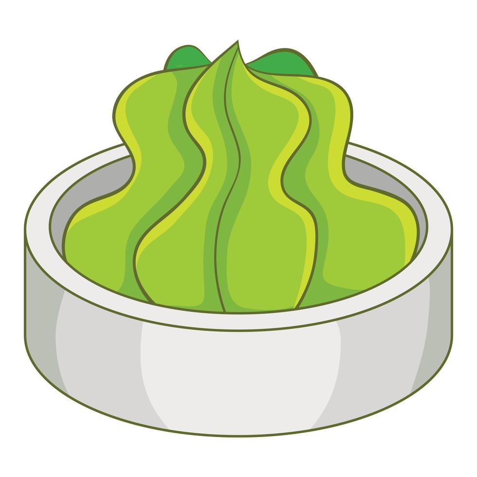 Wasabi icon, cartoon style vector