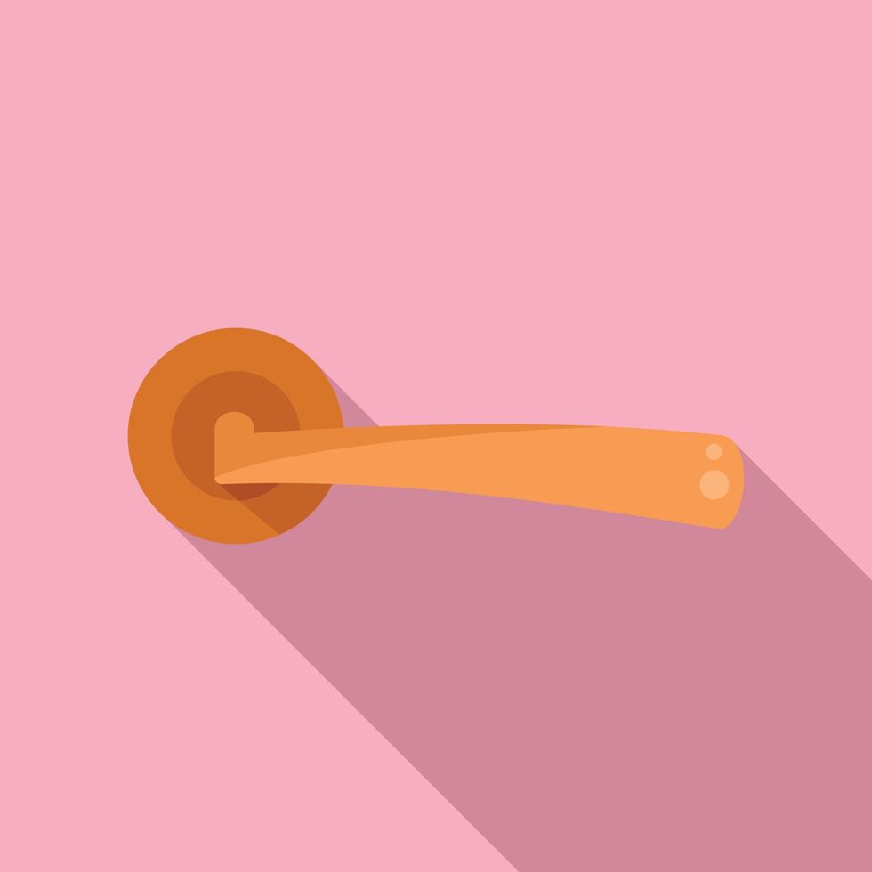 Modern door handle icon flat vector. Lock knob vector