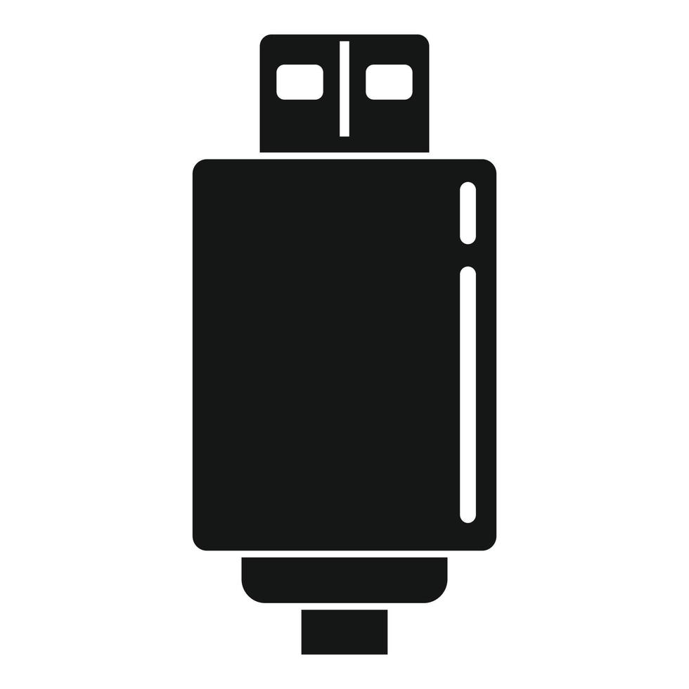 vector simple del icono del cargador de pared. usb móvil