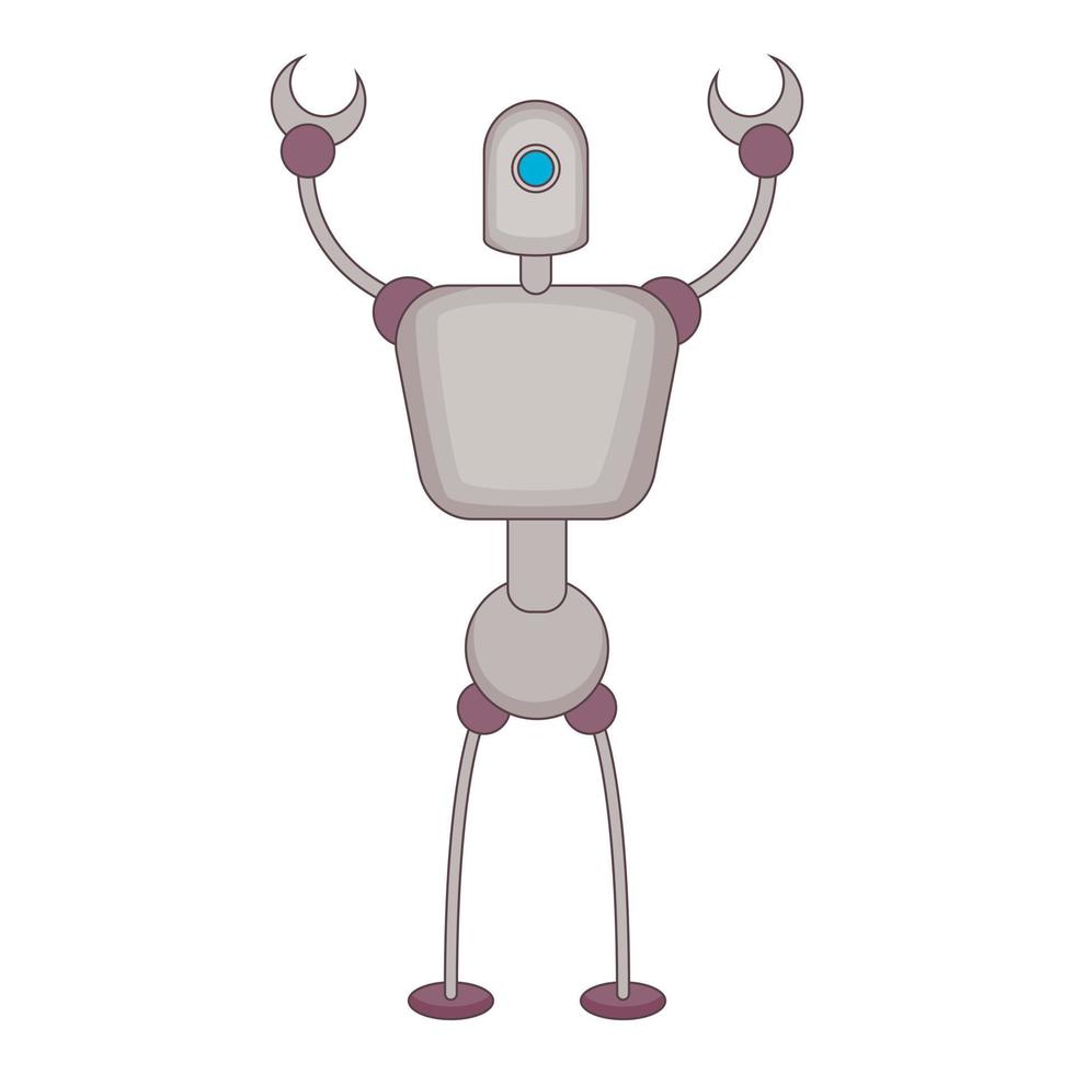 Abstract robot icon, cartoon style vector