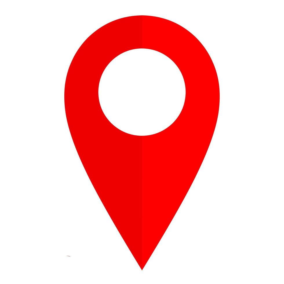 Location pin icon. Map placemarks are red on a white background. Good for shipping goods navigation. vector