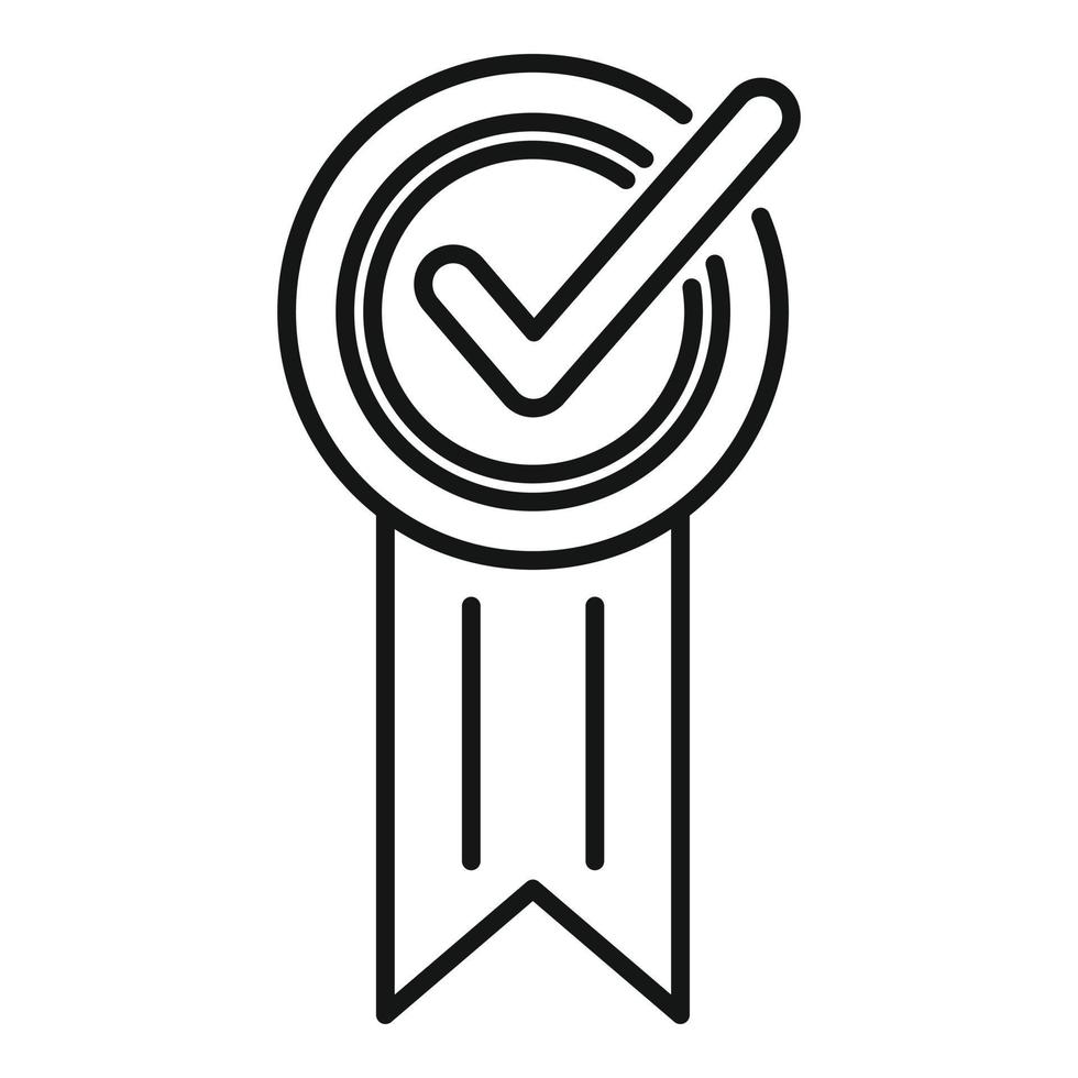 Approved feedback icon outline vector. Online evaluation vector