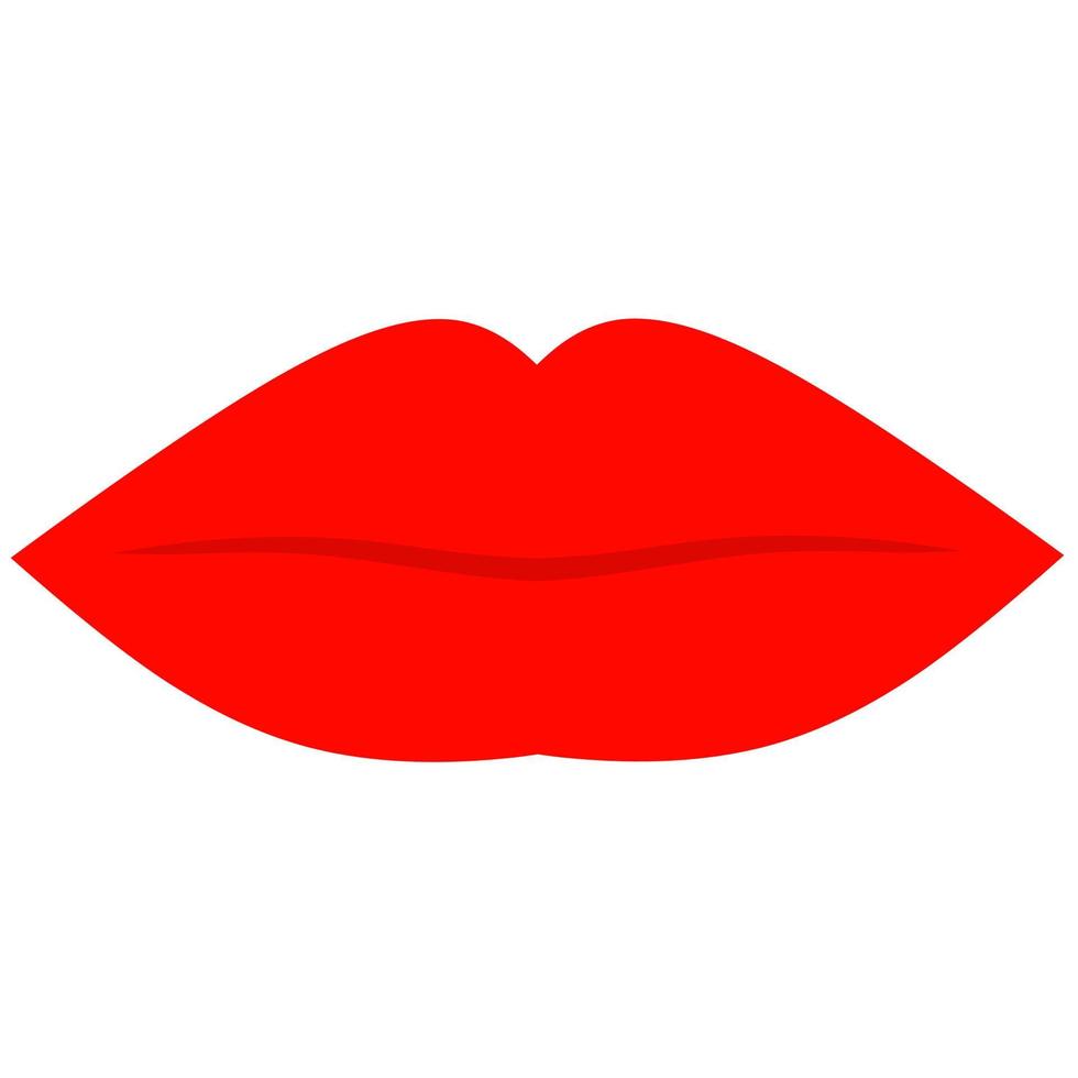 sexy rubor labios rojos vector sobre fondo blanco. sello de beso de labios de mujer. perfecto para logos de amor, tarjetas de boda y pancartas.