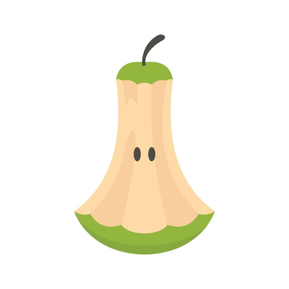 Garbage pear icon flat isolated vector