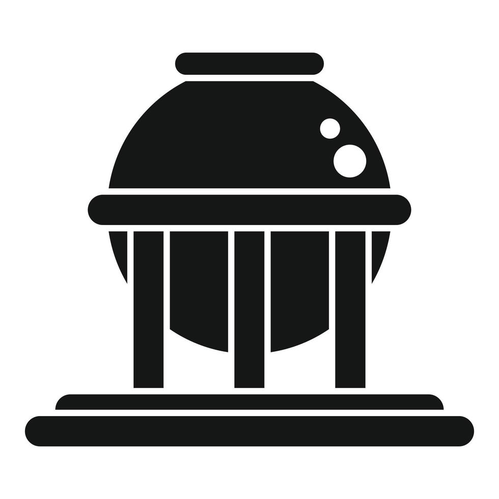 Factory oil tank icon simple vector. Disaster environment vector