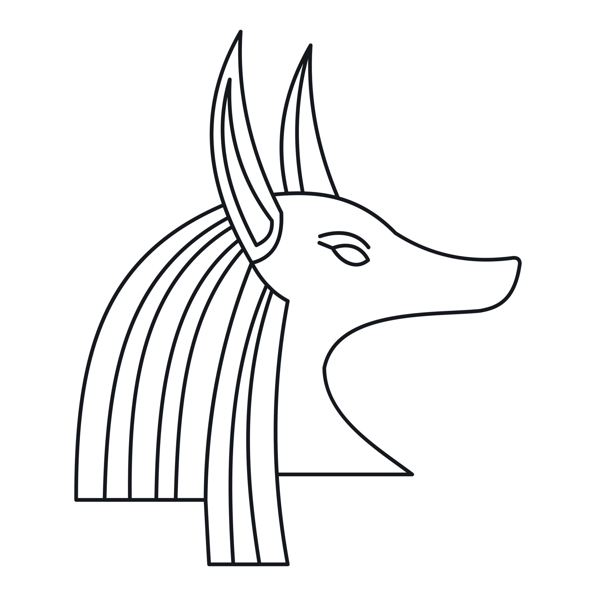 cabeza del dios egipcio anubis icono, estilo de contorno 14989628 Vector en  Vecteezy