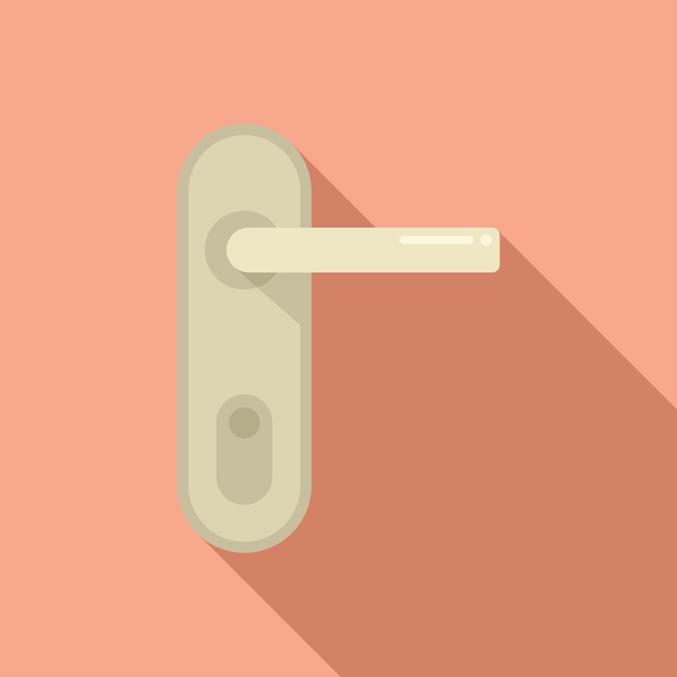 Front door handle icon flat vector. Knob lock vector