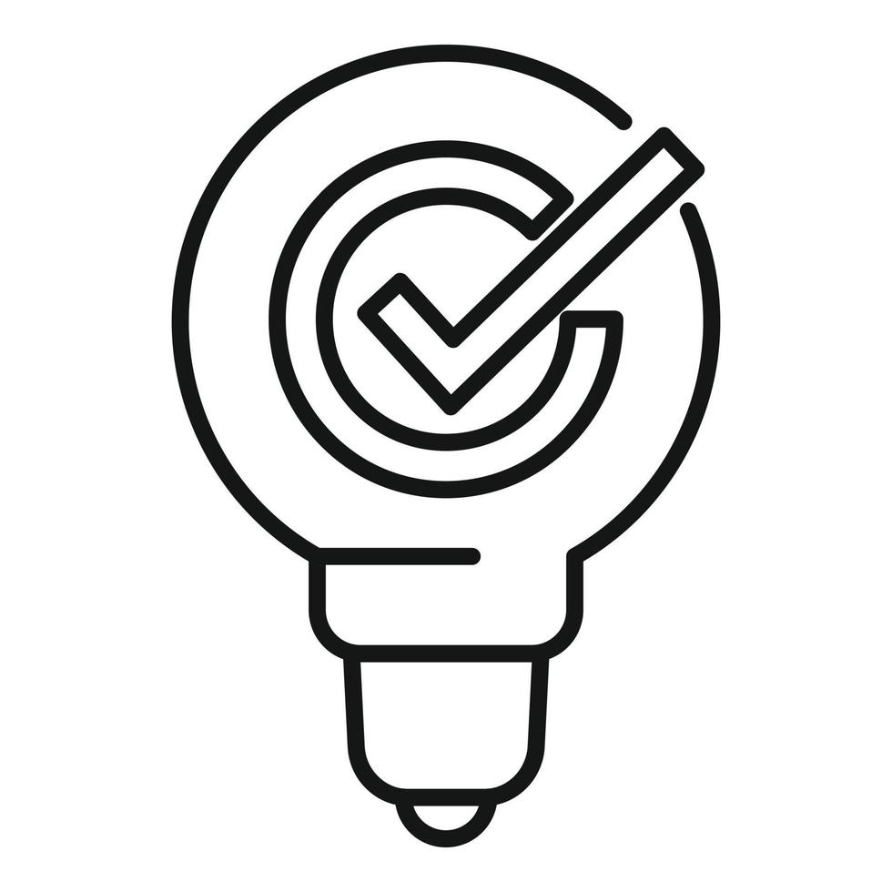 Creative idea icon outline vector. Problem solution vector