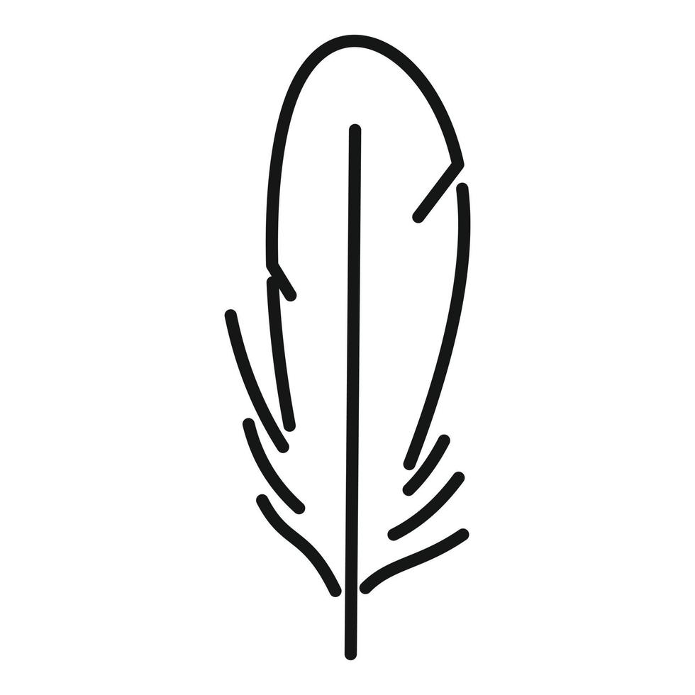 Easy feather icon outline vector. Ink pen vector