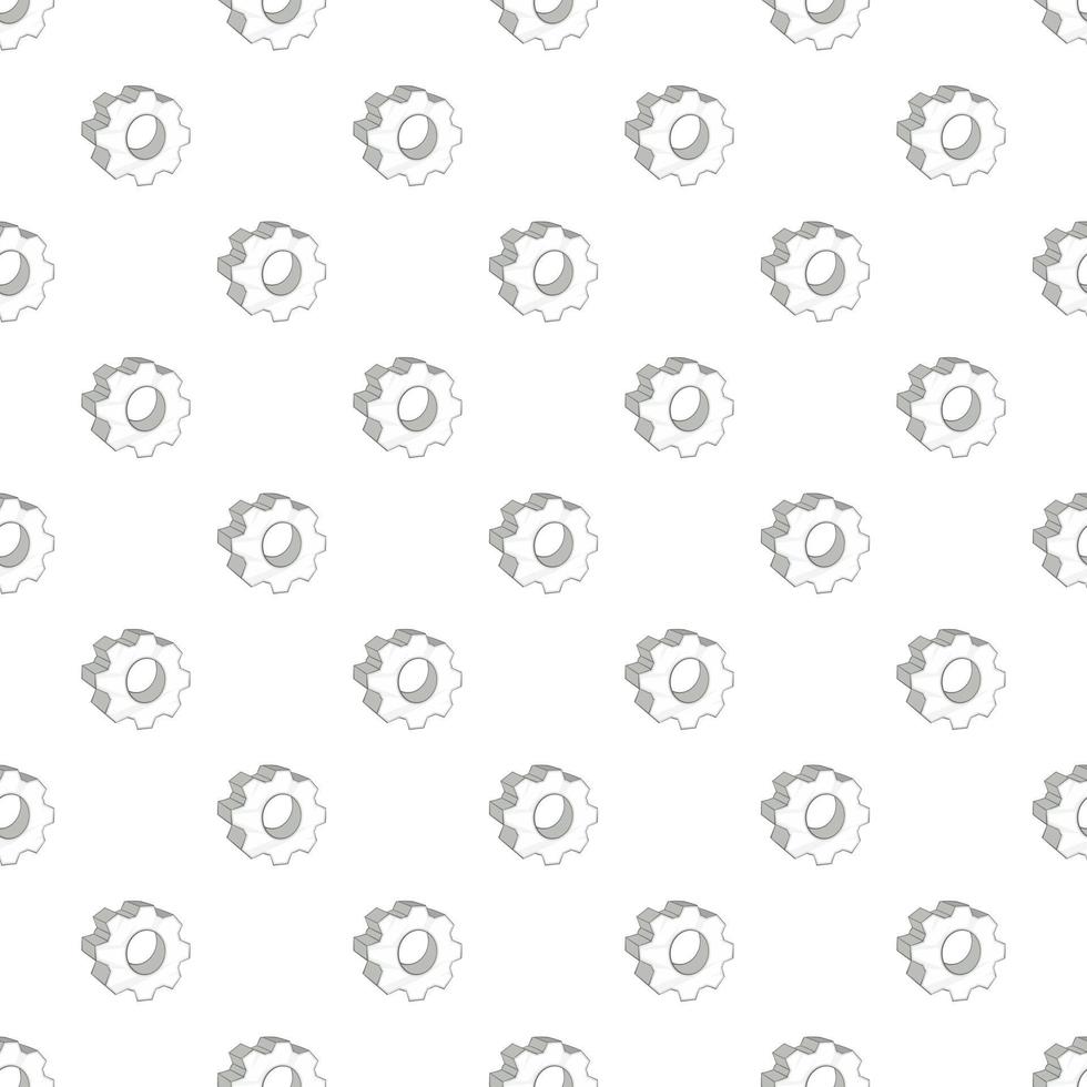 Gear pattern, cartoon style vector