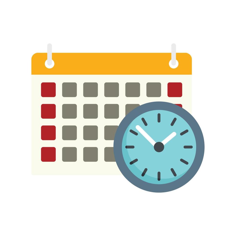 exámenes calendario icono plano aislado vector