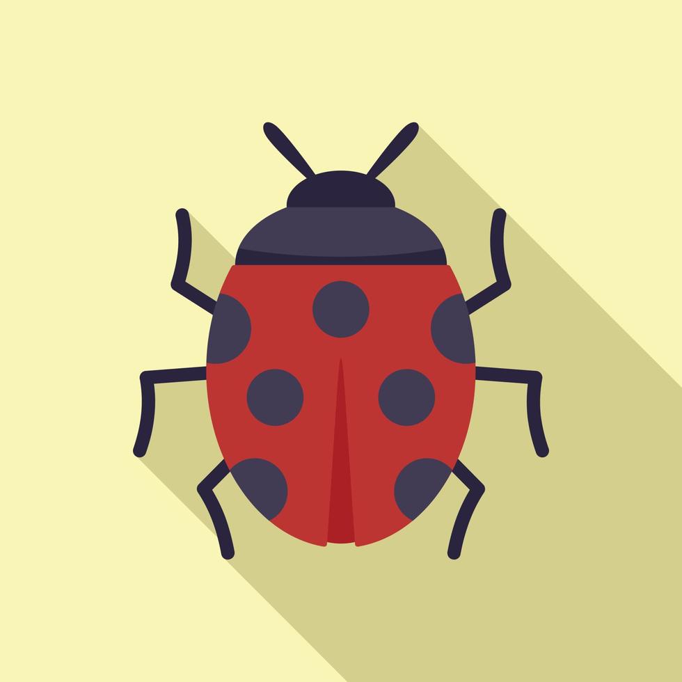 Luck ladybug icon flat vector. Japan fuji vector