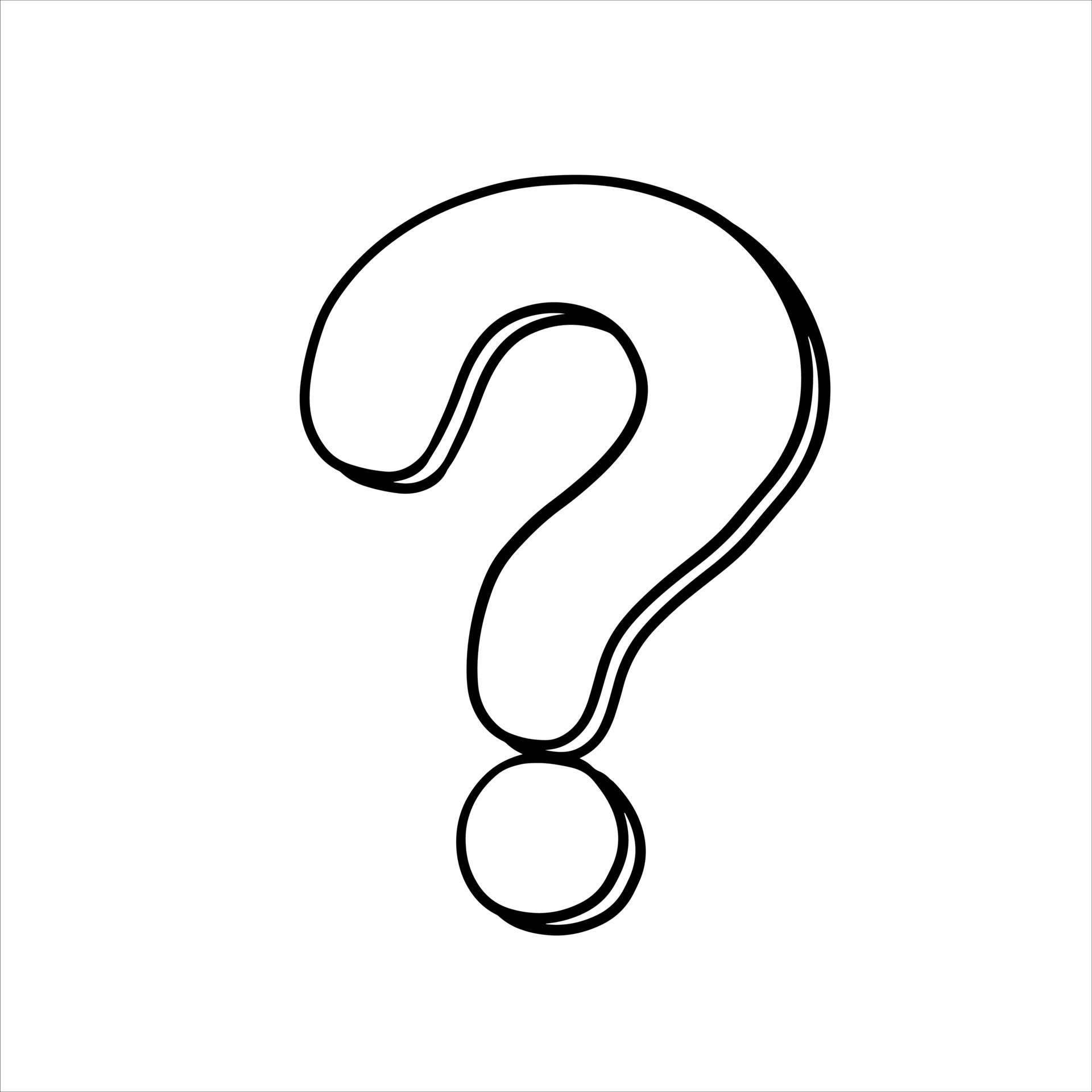 Question mark. Hand drawn Doodle FAQ symbol 14989719 Vector Art at Vecteezy