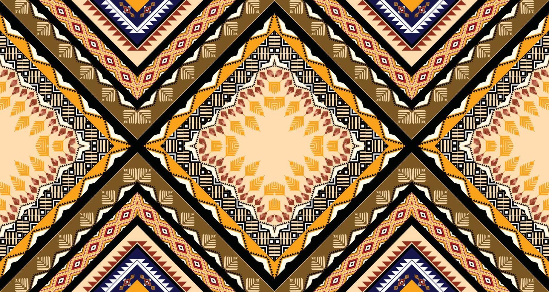 estilo geométrico étnico americano, occidental, motivo azteca. diseño de patrones sin fisuras para tela, cortina, fondo, sarong, papel pintado, ropa, envoltura, batik, azulejo, interior.ilustración vectorial. vector