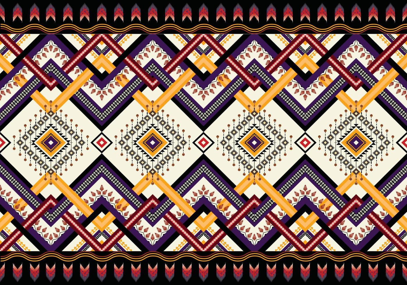 Abstract ethnic geometric seamless pattern vector. African Arab American Aztec motif pattern. vector elements designed for background, wallpaper, print, wrapping,tile, fabric patern. vector pattern.