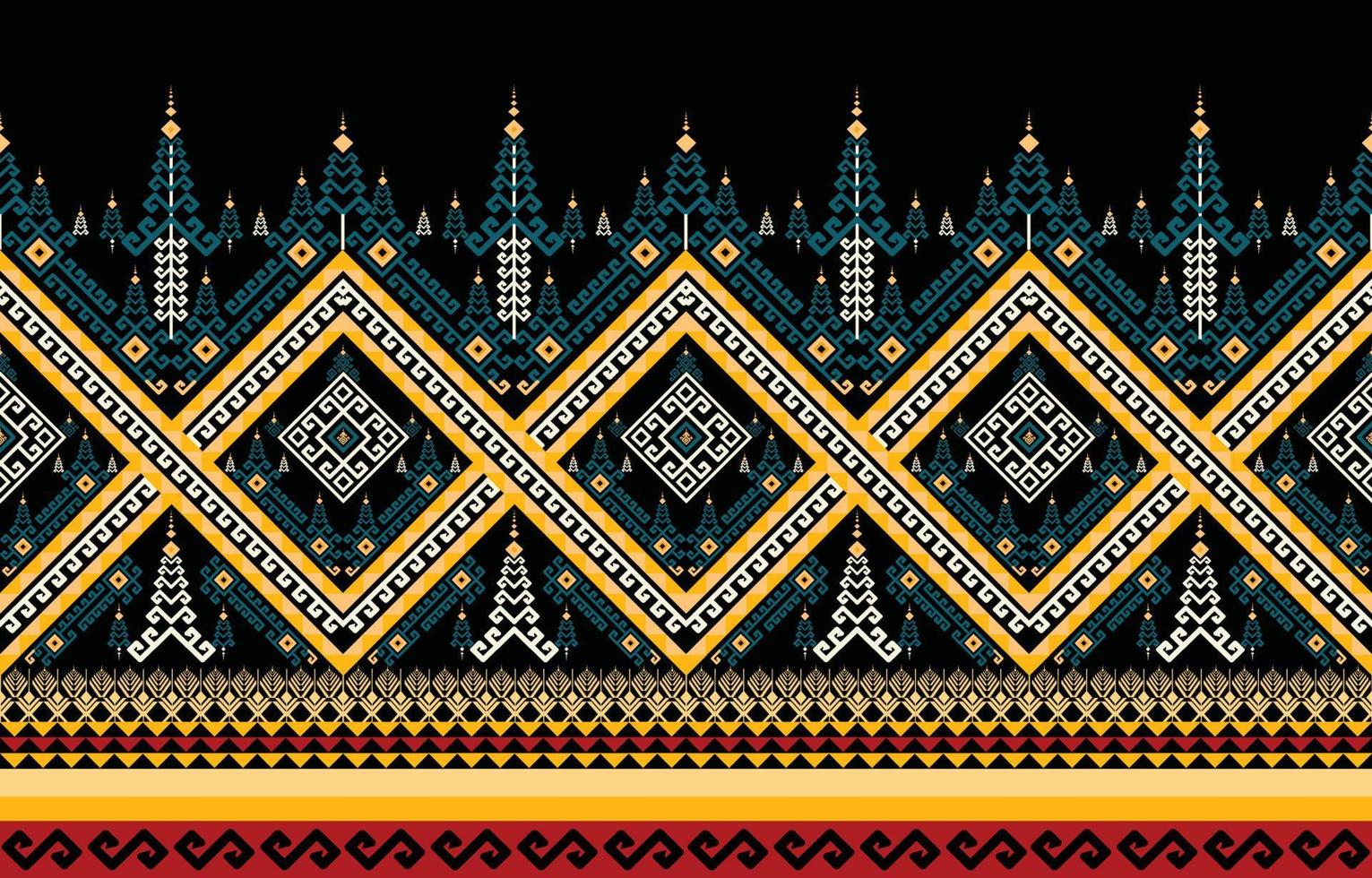 Abstract ethnic geometric ikat pattern. oriental African American Mexican Aztec motif textile and bohemian pattern vector elements. designed for background, wallpaper, print .vector ikat pattern.