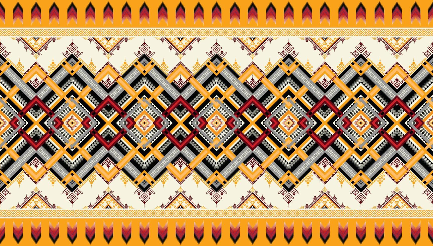 Abstract ethnic geometric seamless pattern vector. African Arab American Aztec motif pattern. vector elements designed for background, wallpaper, print, wrapping,tile, fabric patern. vector pattern.
