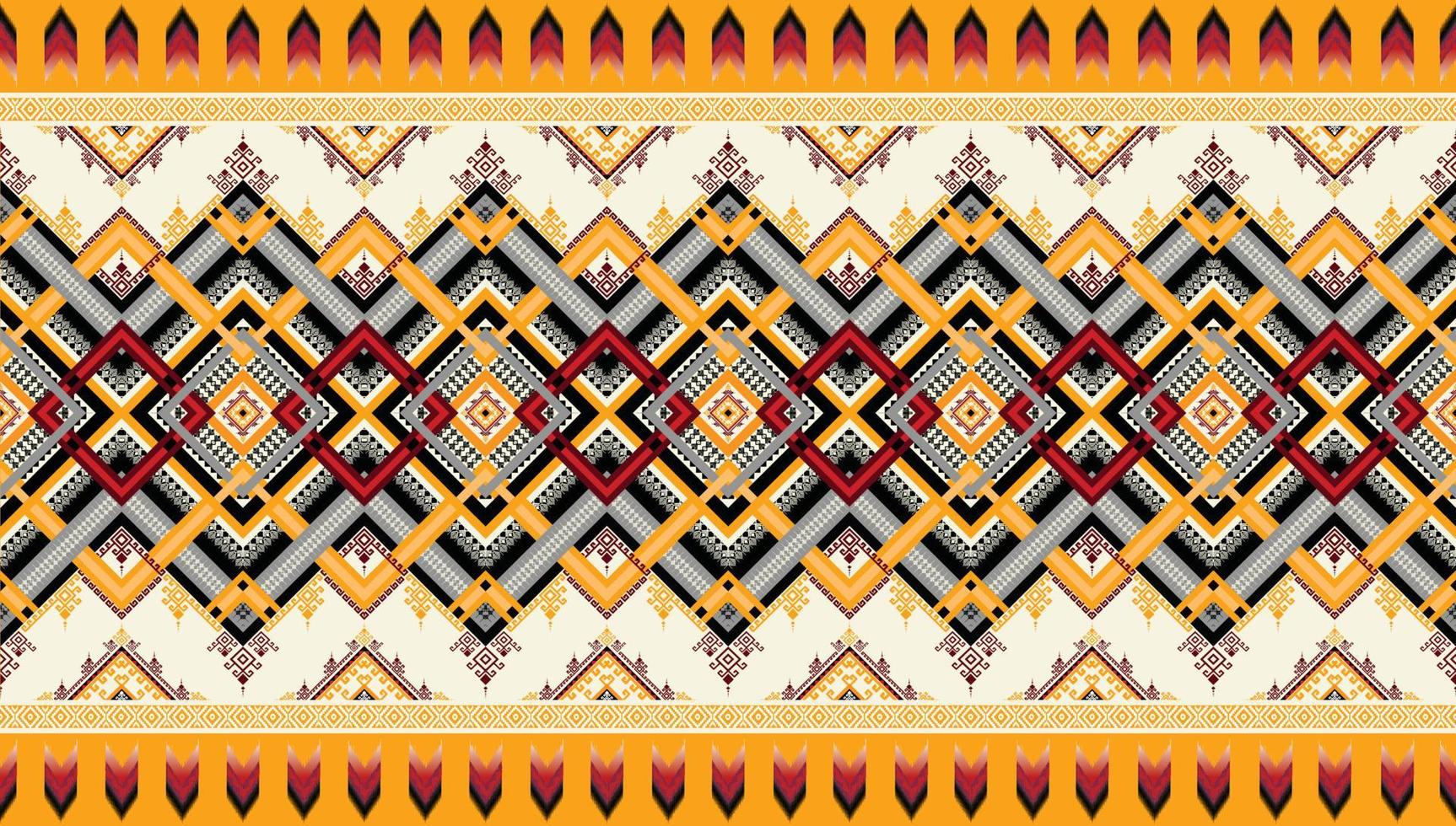 Abstract ethnic geometric seamless pattern vector. African Arab American Aztec motif pattern. vector elements designed for background, wallpaper, print, wrapping,tile, fabric patern. vector pattern.