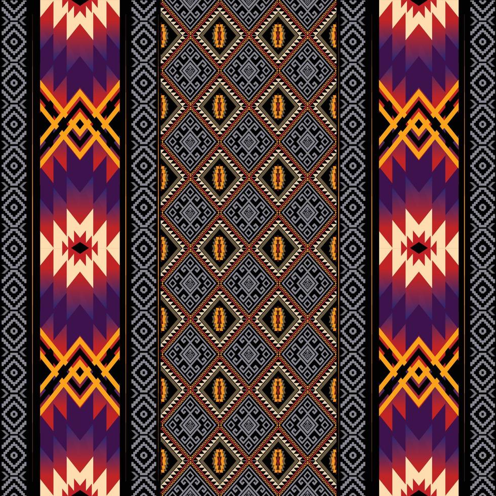 Abstract ethnic geometric seamless pattern vector. African Arab American Aztec motif pattern. vector elements designed for background, wallpaper, print, wrapping,tile, fabric patern. vector pattern.