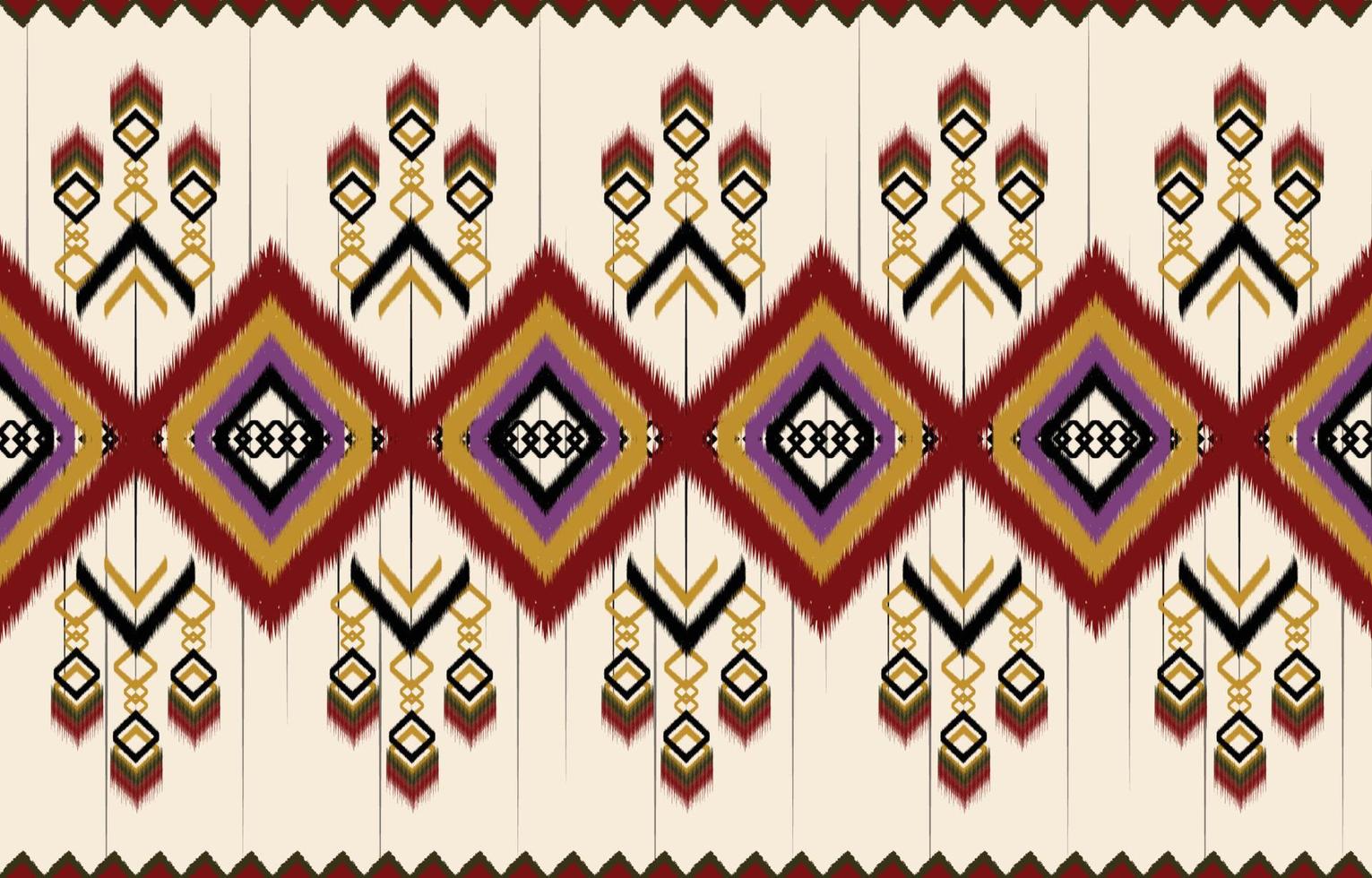 diseño de patrón ikat.eethnic patrón ikat oriental afroamericano mexicano motivo azteca textil y vector bohemio. diseño para fondo, papel tapiz, estampado de alfombras, tela, patrón batik .vector ikat.