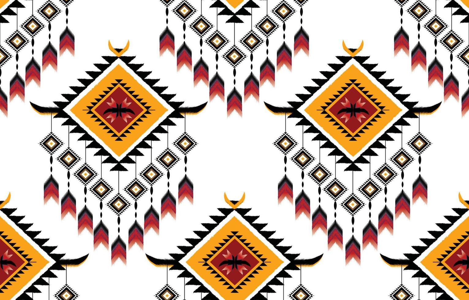 Abstract ethnic geometric ikat pattern. oriental African American Mexican Aztec motif textile and bohemian pattern vector elements. designed for background, wallpaper, print .vector ikat pattern.