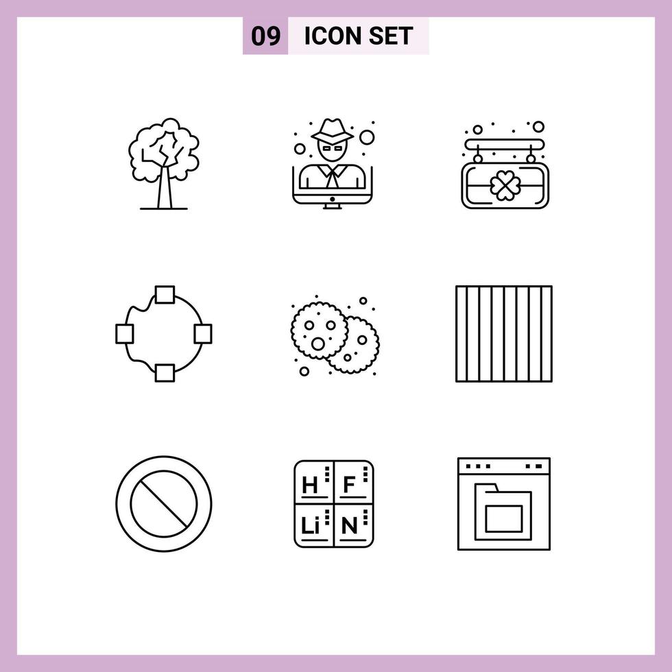 9 Creative Icons Modern Signs and Symbols of food holi saint food shape Editable Vector Design Elements