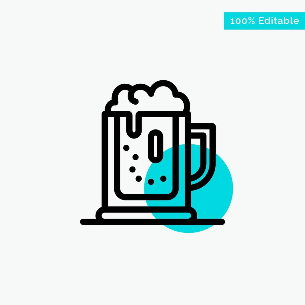 Alcohol party Beer Celebrate Drink Jar turquoise highlight circle point Vector icon