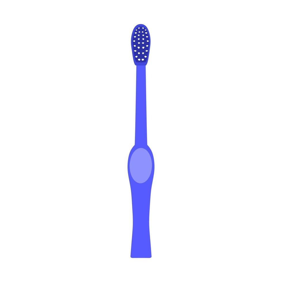 Adult toothbrush. Personal care item. Vector illustration in flat style