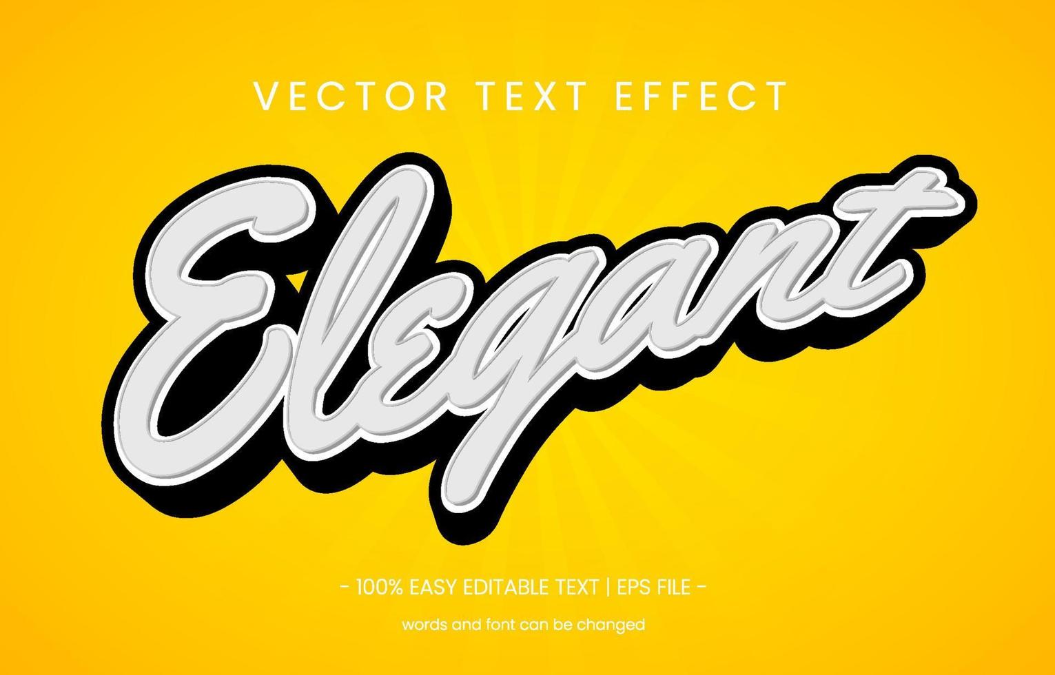 Elegant Text Effect Graphic Style Panel vector