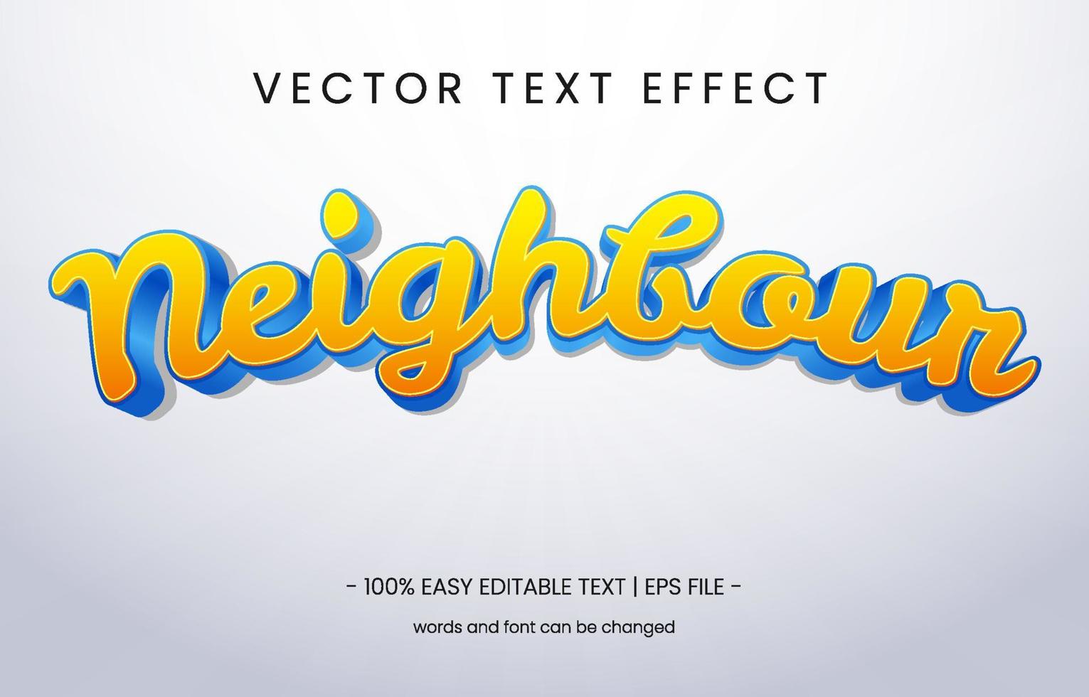 Neighbour Text Effect Graphic Style Panel vector