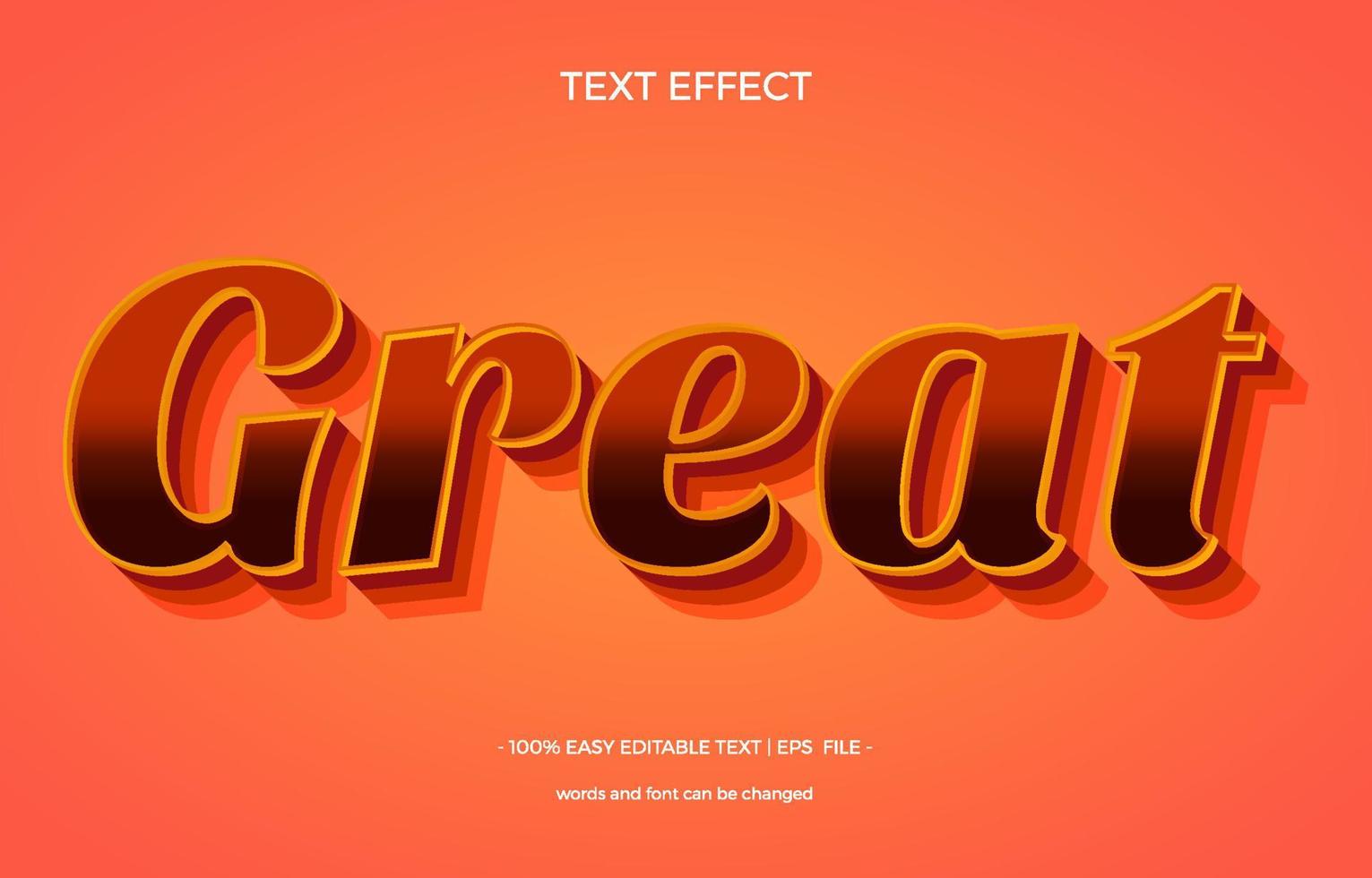 gran panel de estilo gráfico de efecto de texto vector