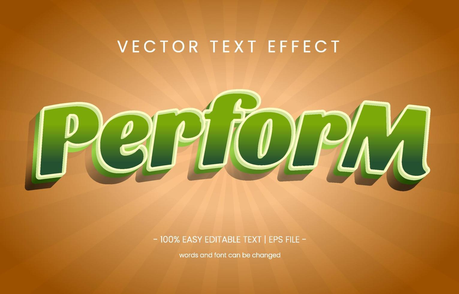 realizar panel de estilo gráfico de efecto de texto vector