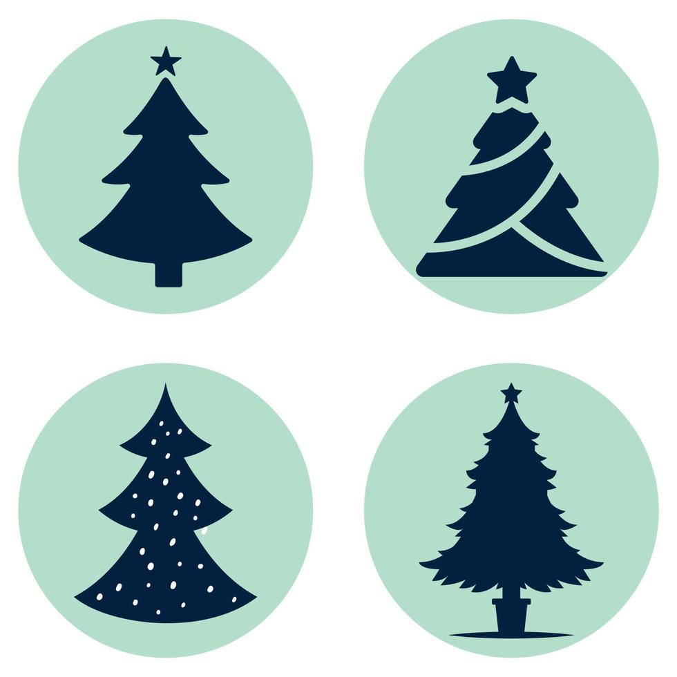 Collection of Christmas tree vector