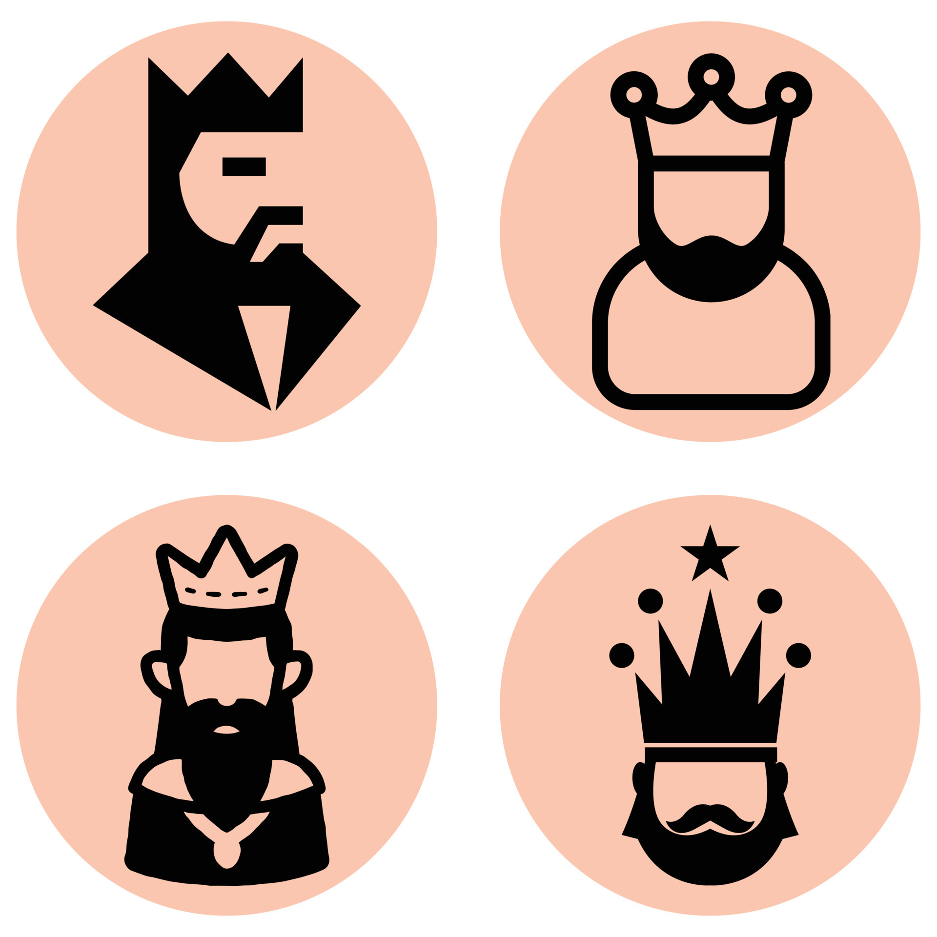King face portraits 14990517 Vector Art at Vecteezy