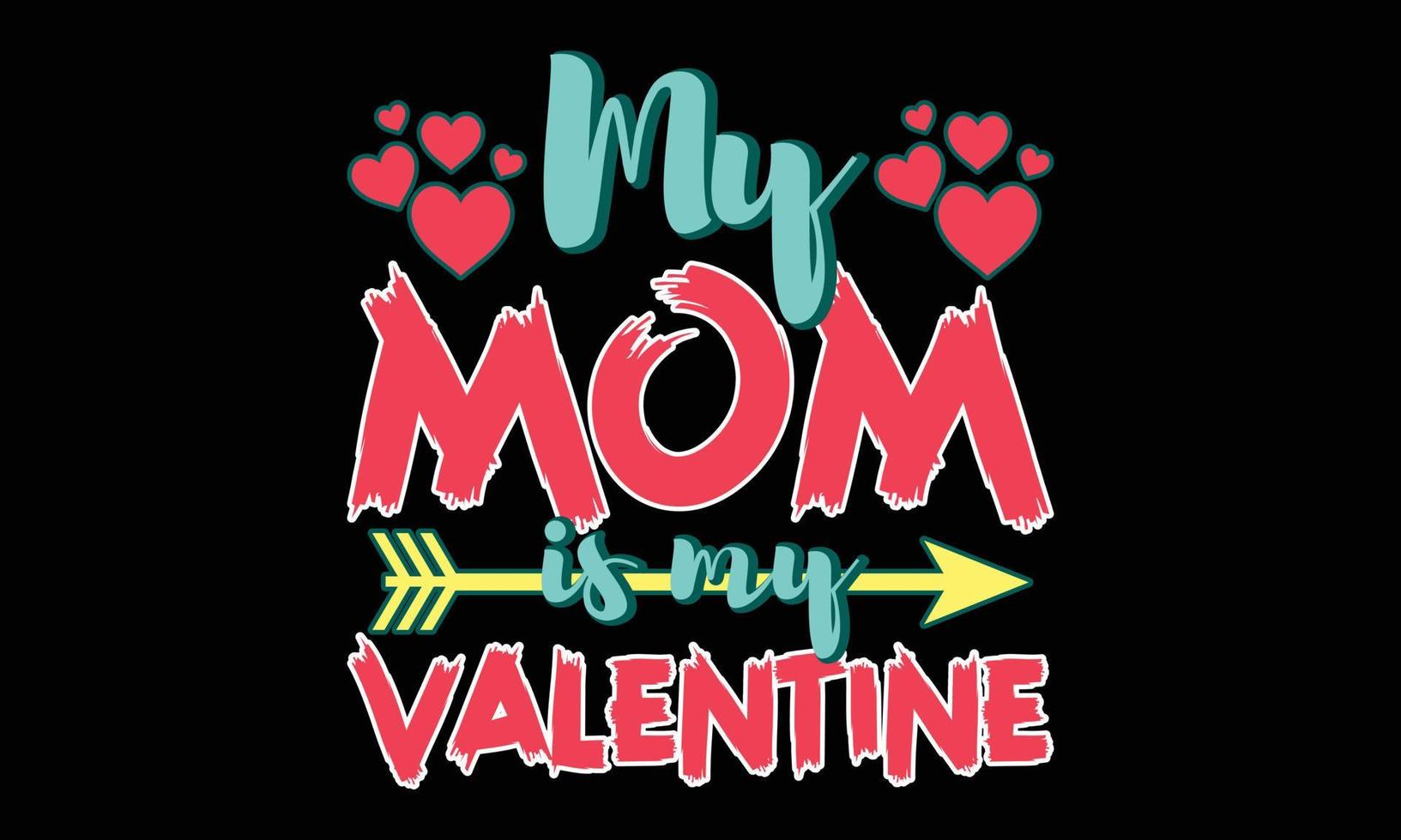 feliz día de san valentín tipografía diseño de camisetas. niños creativos de la camiseta de la tipografía del día de san valentín feliz motivacional, y la ilustración del vector del tema de la tipografía.