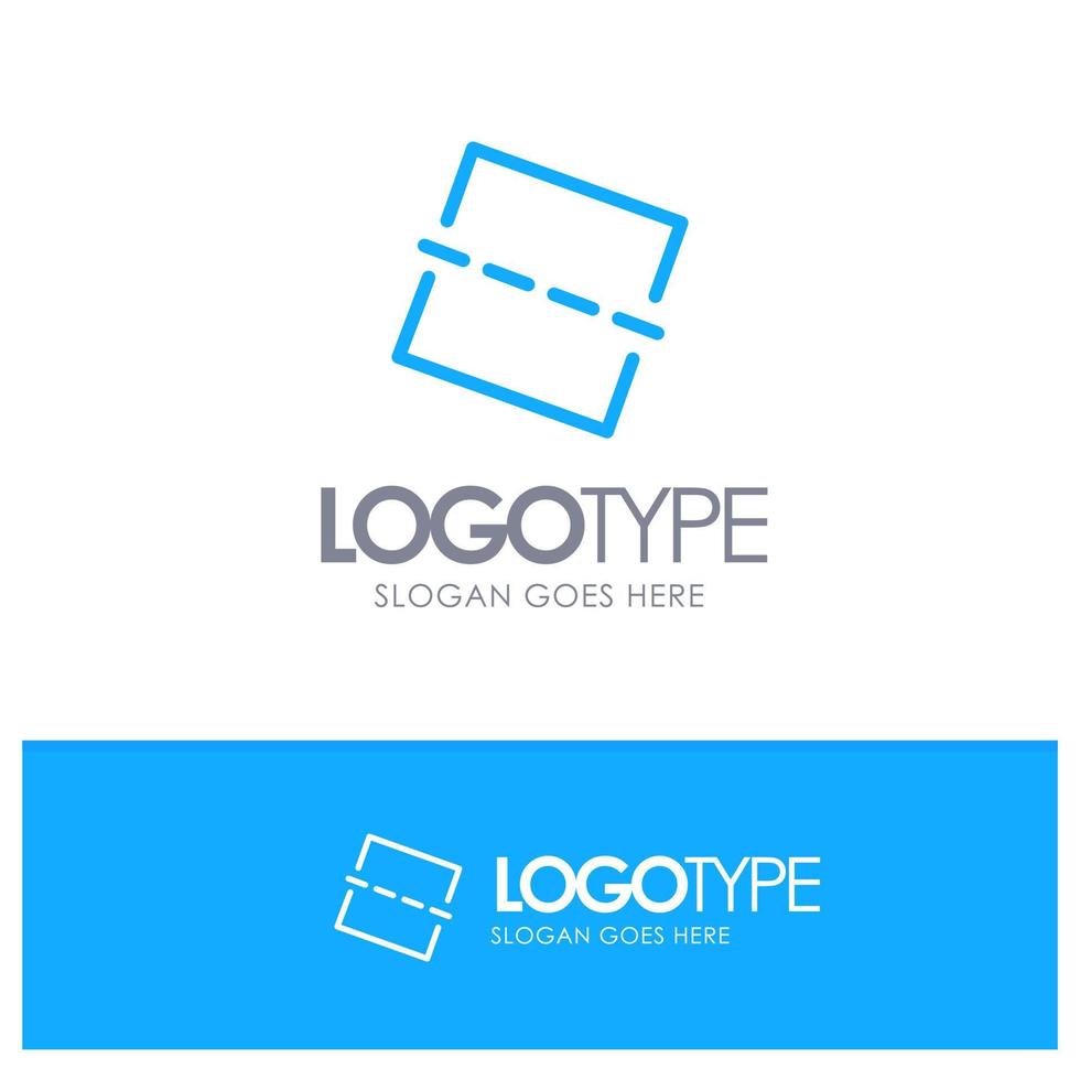 imagen foto enderezar el logotipo sólido azul con lugar para el eslogan vector