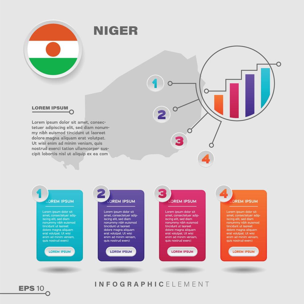 Niger Chart Infographic Element vector