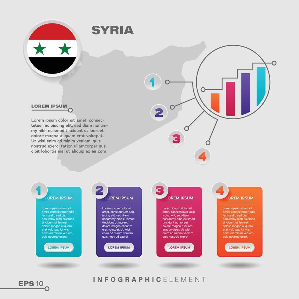 Syria Chart Infographic Element vector