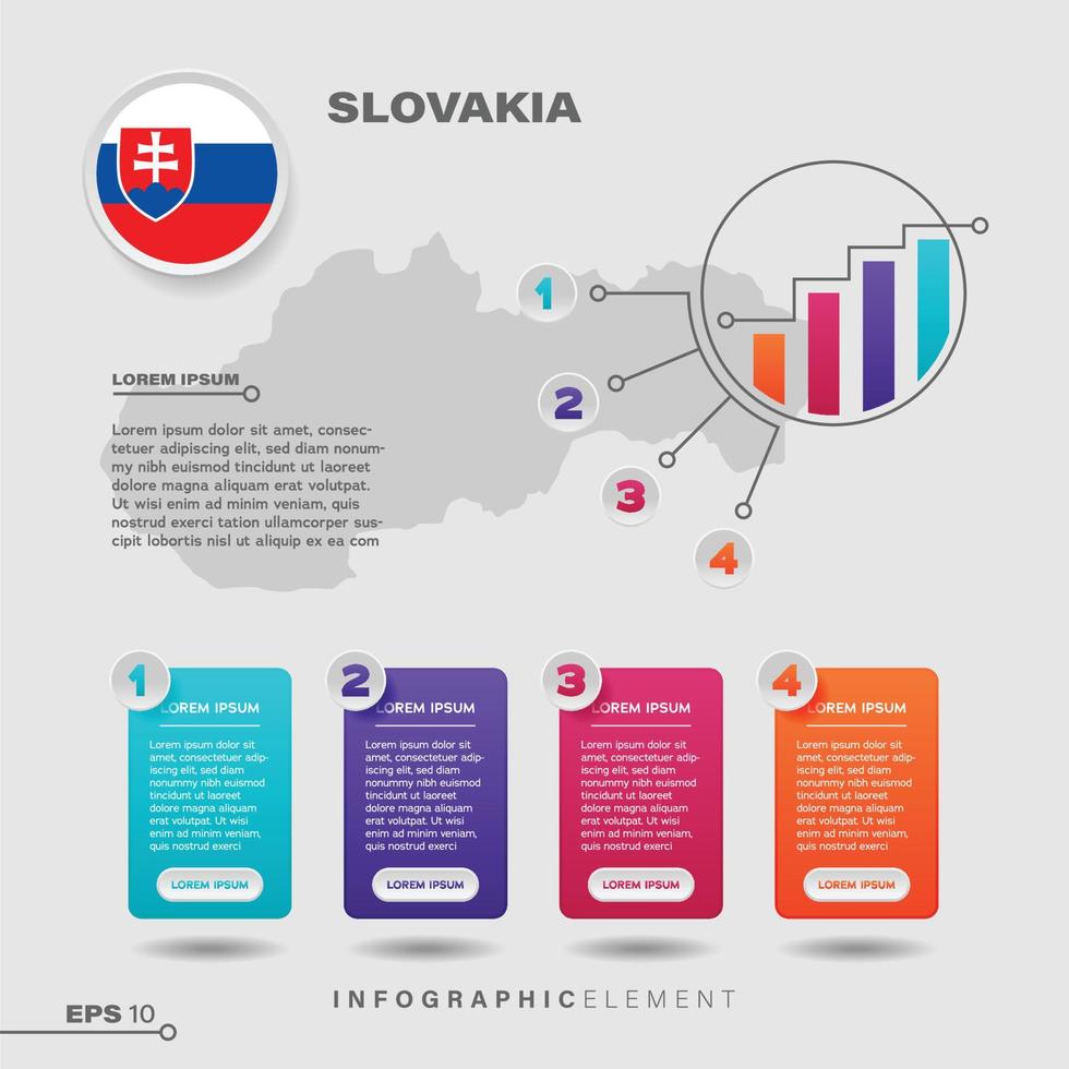 Slovakia Chart Infographic Element vector