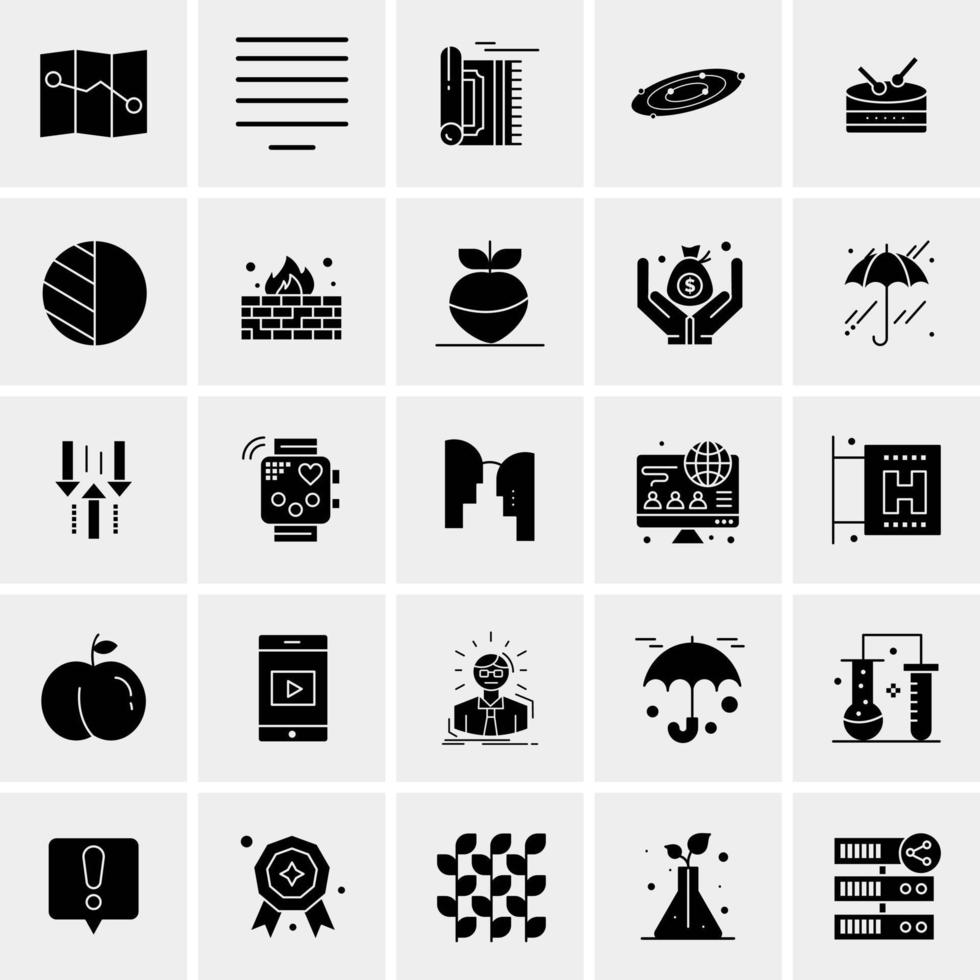 25 iconos de negocios universales vector ilustración de icono creativo para usar en proyectos relacionados con la web y dispositivos móviles