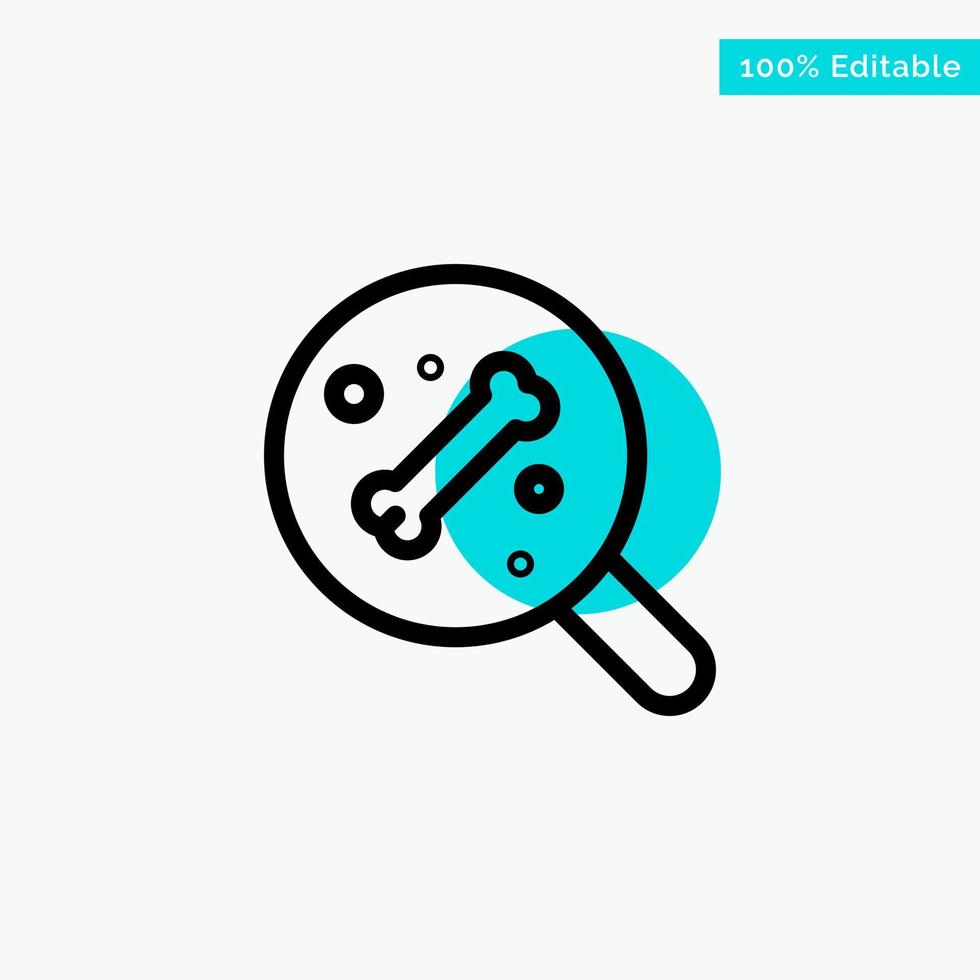 Search Bone Science turquoise highlight circle point Vector icon