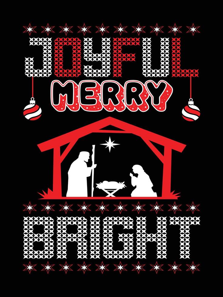 Ugly Christmas Sweater typography apparel Vintages Christmas T-shirt design Christmas merchandise designs, hand-drawn lettering for apparel fashion. Christian religion quotes saying for print vector