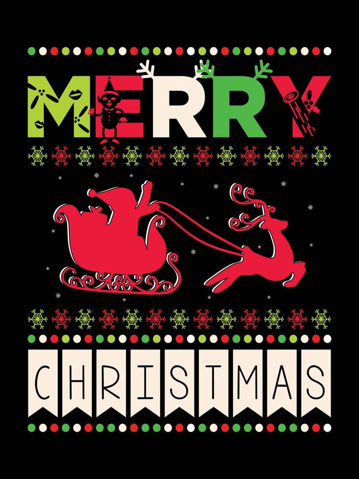 feo suéter de navidad tipografía prendas de vestir vintage diseño de camisetas de navidad diseños de mercancías de navidad, letras dibujadas a mano para la moda de prendas de vestir. citas de religión cristiana que dicen para imprimir vector