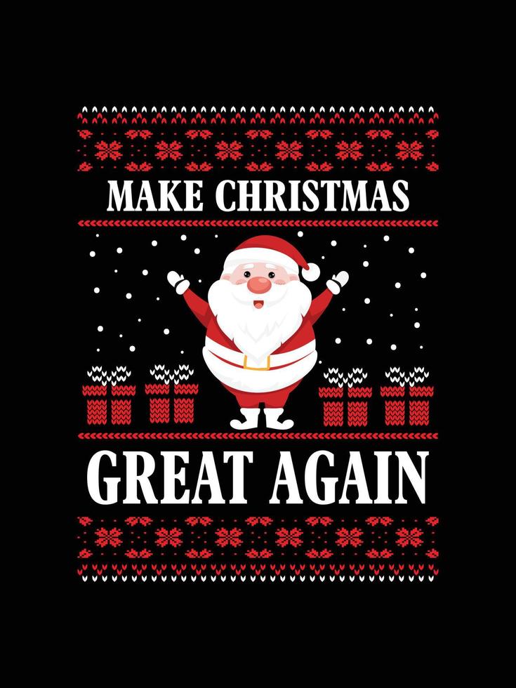 Ugly Christmas Sweater typography apparel Vintages Christmas T-shirt design Christmas merchandise designs, hand-drawn lettering for apparel fashion. Christian religion quotes saying for print vector