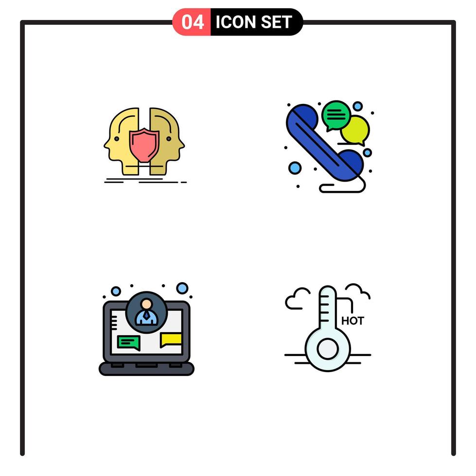 Stock Vector Icon Pack of 4 Line Signs and Symbols for man business identity line digital Editable Vector Design Elements