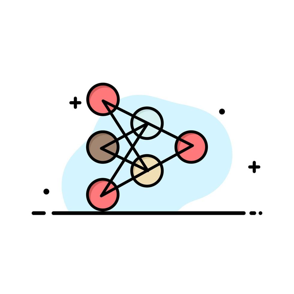 color plano de plantilla de logotipo de empresa de datos de algoritmo profundo de aprendizaje vector